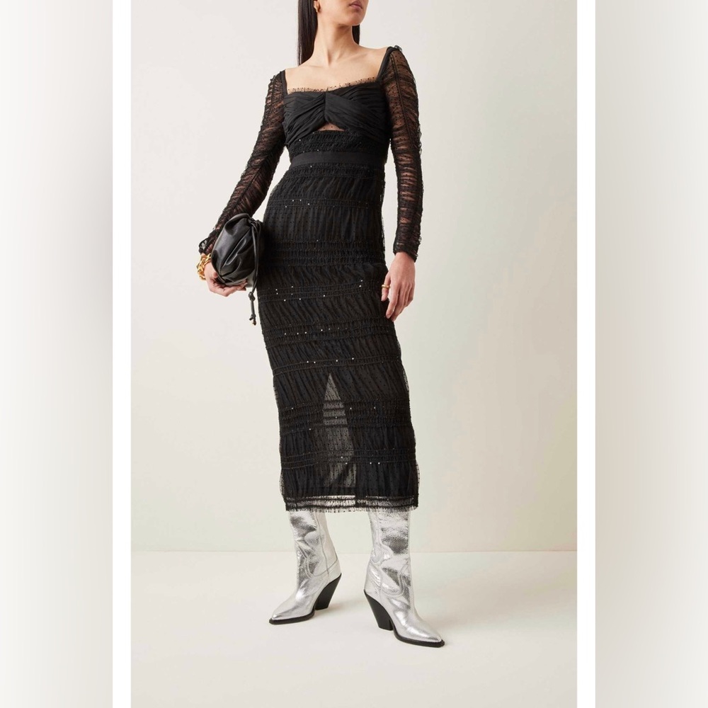 Elegant Black Lace Dress Self Portrait